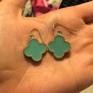 Teal earrings